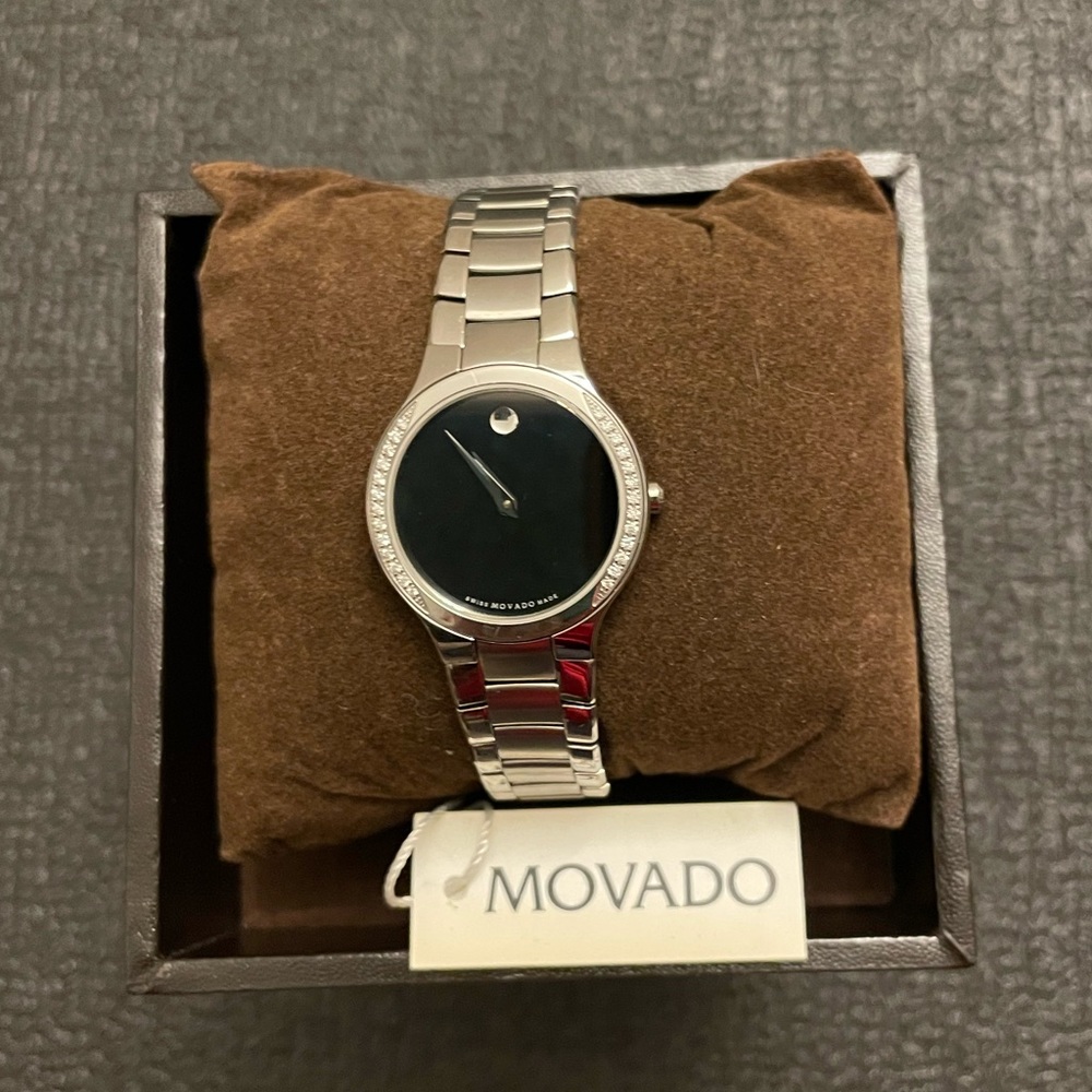 Women’s Movado Serio Diamond Watch NWT 0606385